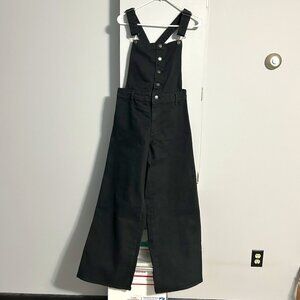 NWT Universal Thread Black Sailor Wide Leg Denim Overalls Women's Size 8